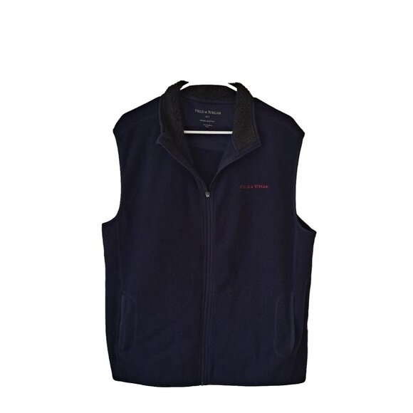 Field and Stream Mens Large Blue Fleece Vest Full Zip - Picture 1 of 5